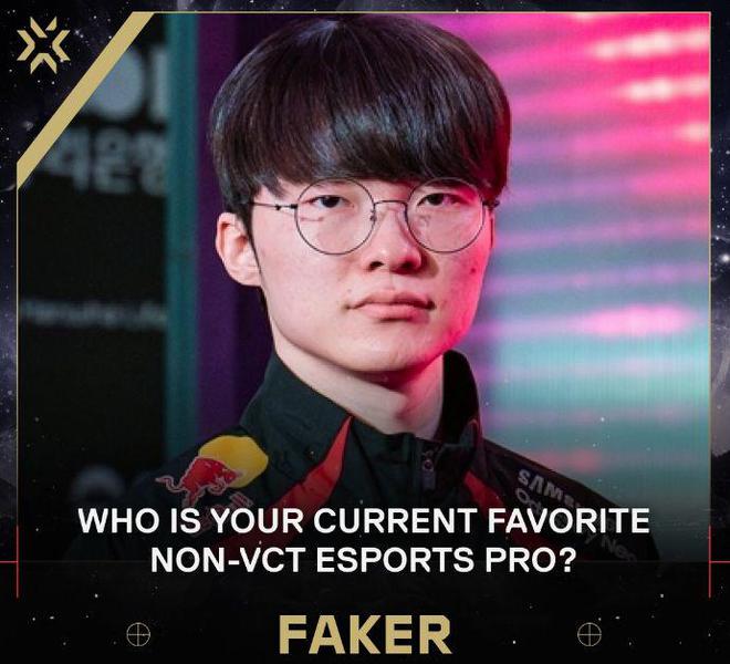 無畏契約最受歡迎的非VCT選手居然是英雄聯(lián)盟的Faker！